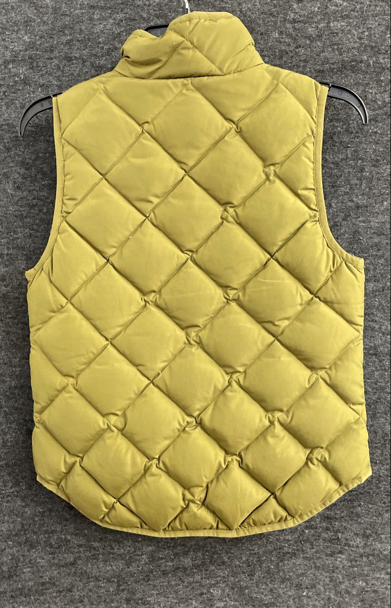 J.Crew Women's Olive Green Diamond Quilted Down Puffer Vest Sz PXS