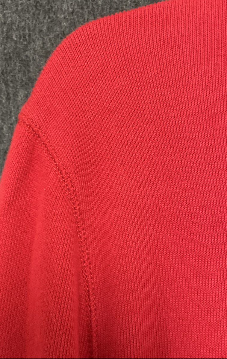 Nautica Men's Red 100% Cotton Quarter Zip Mock Neck Pullover Sweatshirt Sz L