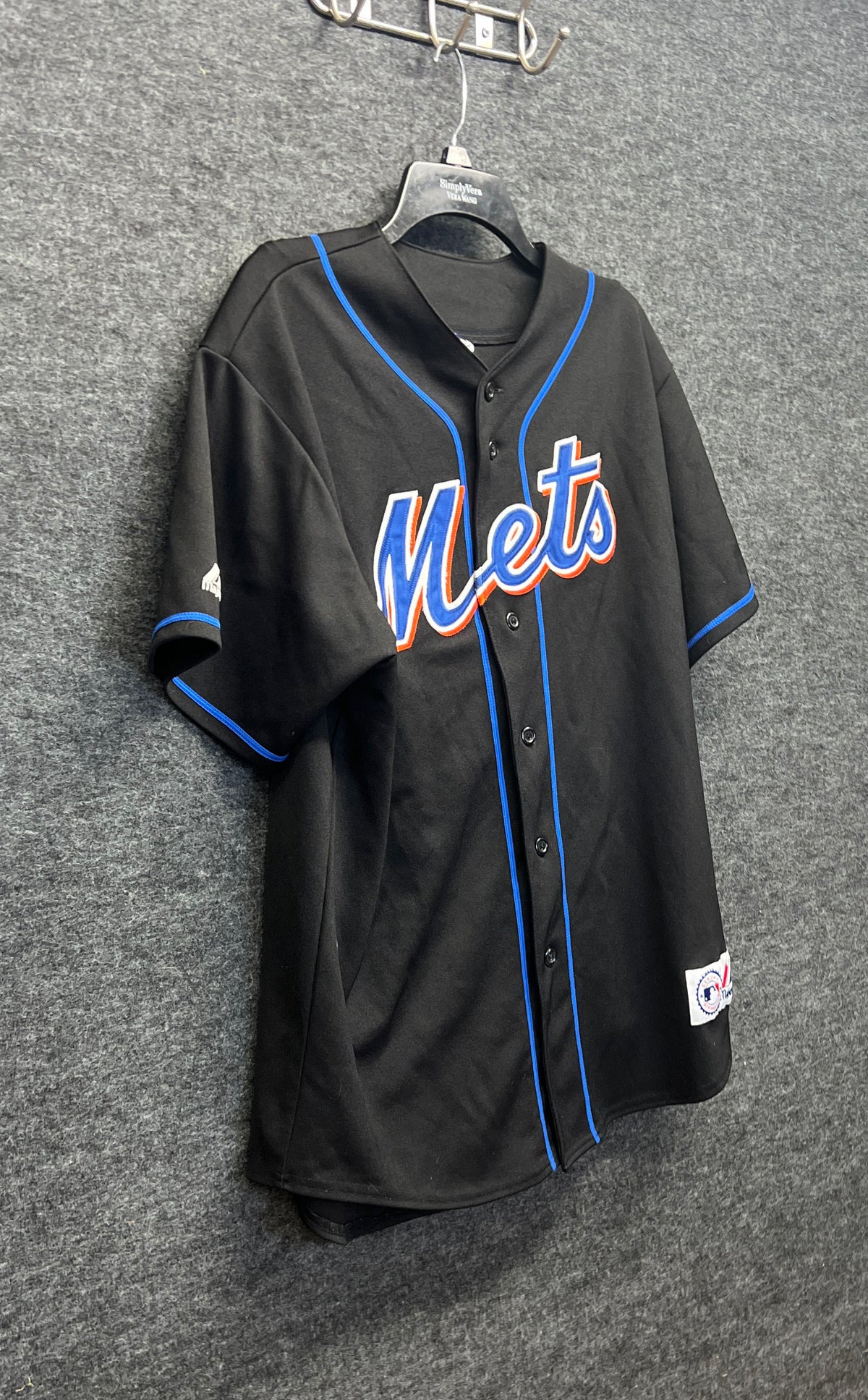 Majestic Men's New York Mets Paul Lo Duca #16 Black Baseball Jersey Size XL