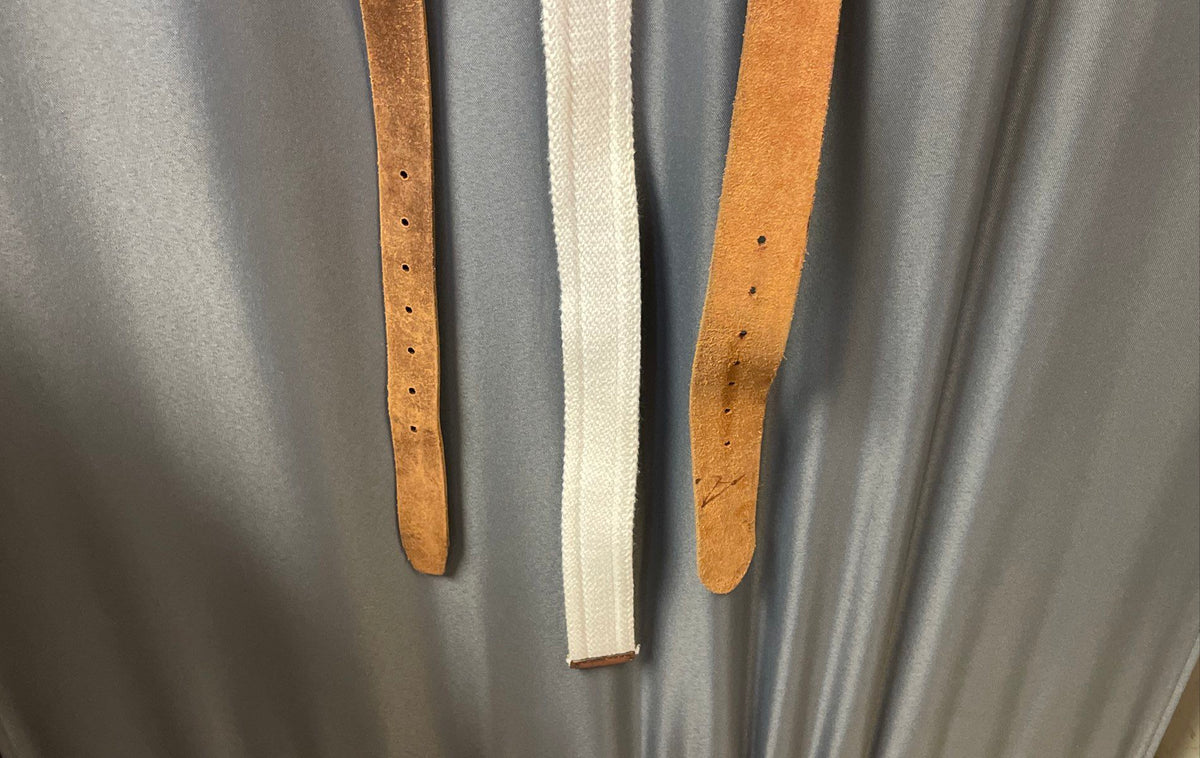 American Eagle Men's Belts Lot of 3 Leather Canvas Brown Tan Striped Sz S/M