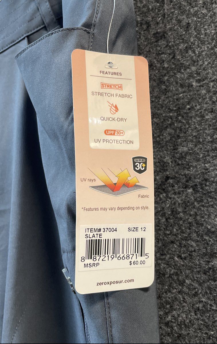 ZeroXposur Women's Slate Gray Stretch Hiking Capri Pants NWT Sz 12