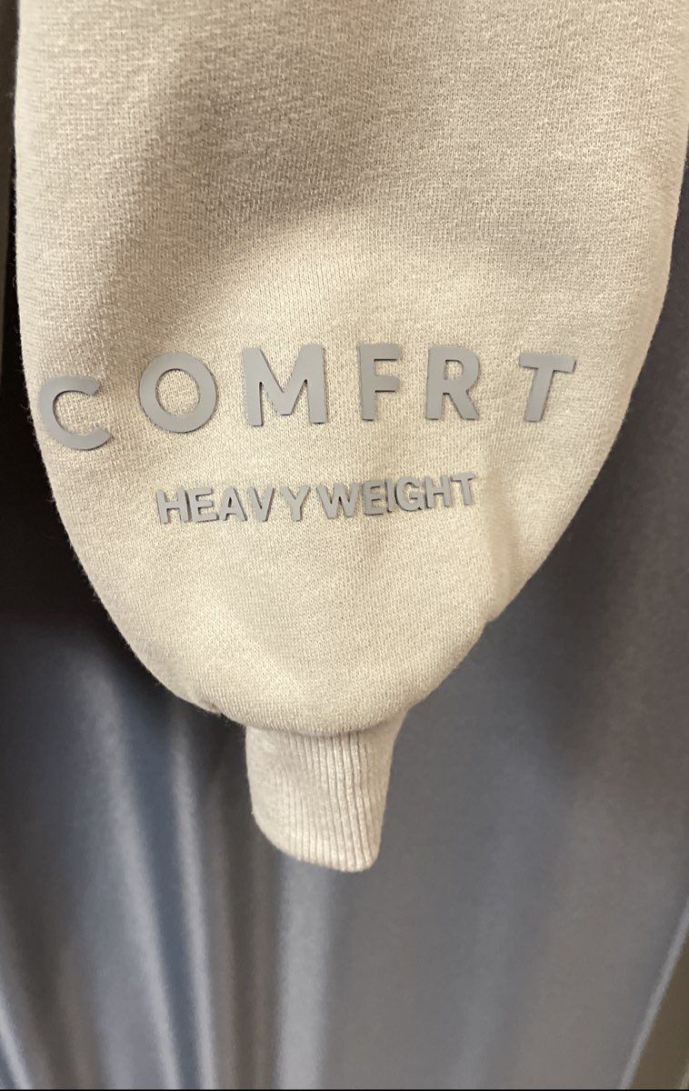 Comfrt Men's Gray Minimalist Heavyweight Oversized Pullover Hoodie Sz M