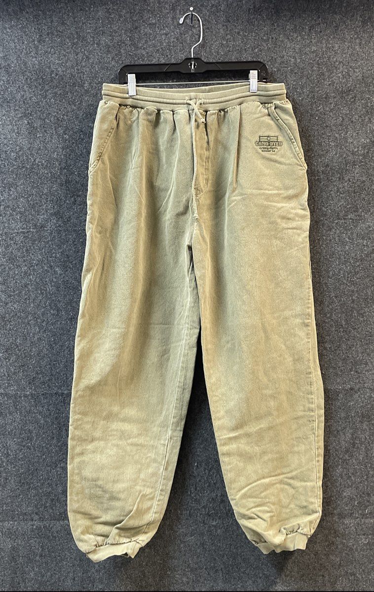 Crazy Shirts Men's Camo-Dyed Cotton Sweatpants Green Made in USA NWT Sz XXL