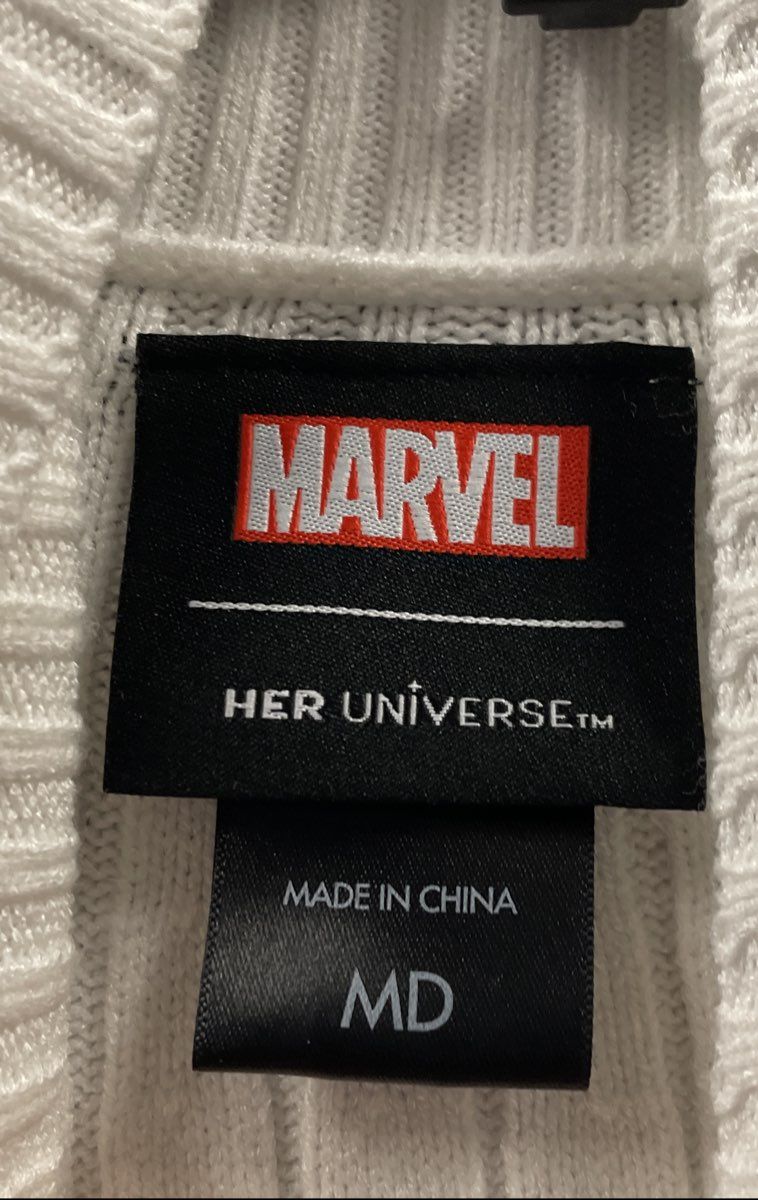 Her Universe Marvel Fantastic 4 First Steps Womens Blue Turtleneck Sweater Sz MD