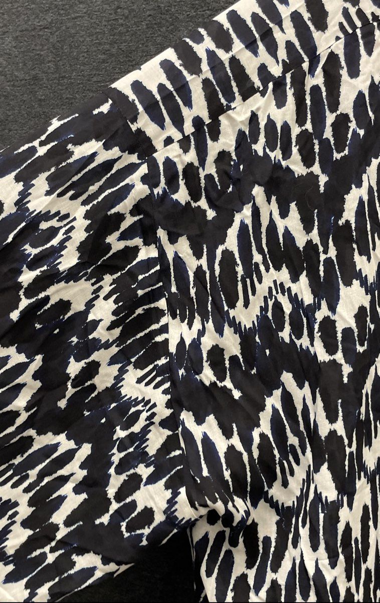 Universal Standard Women's Open Front Kimono Cardigan Black White Print NWT Sz S