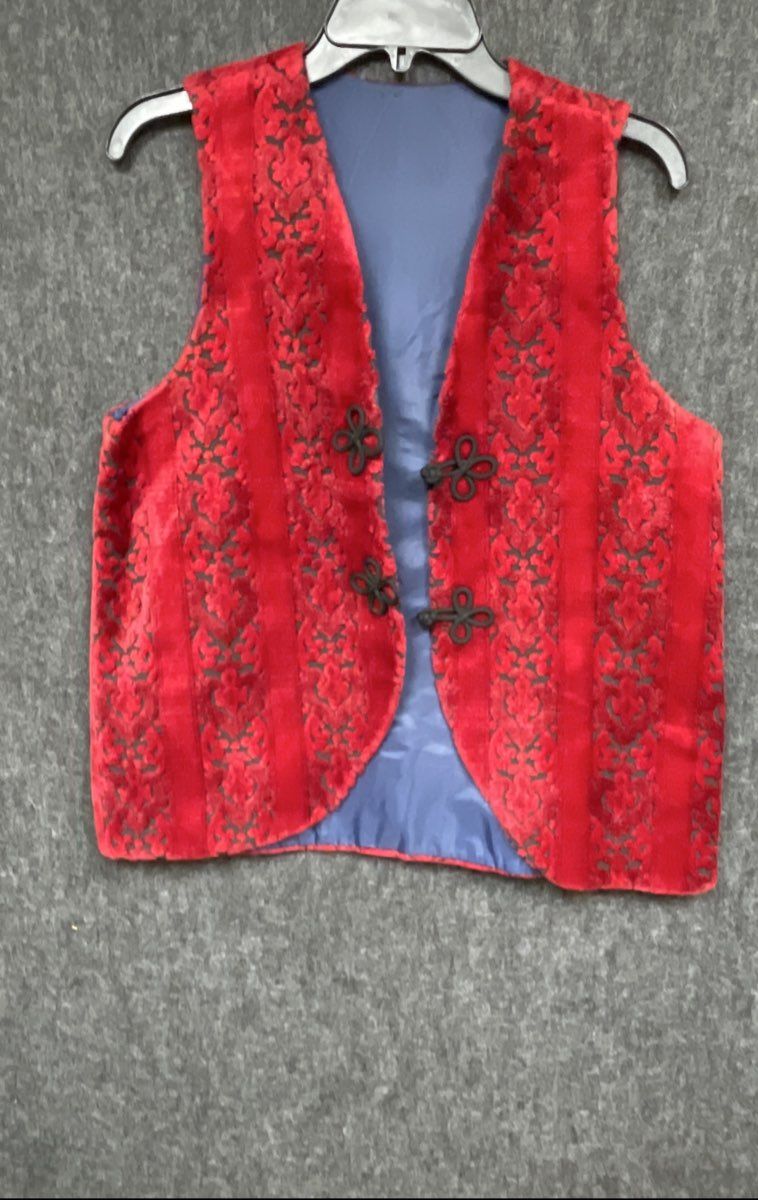 Women's Red, Black Unknown Vest - Size L
