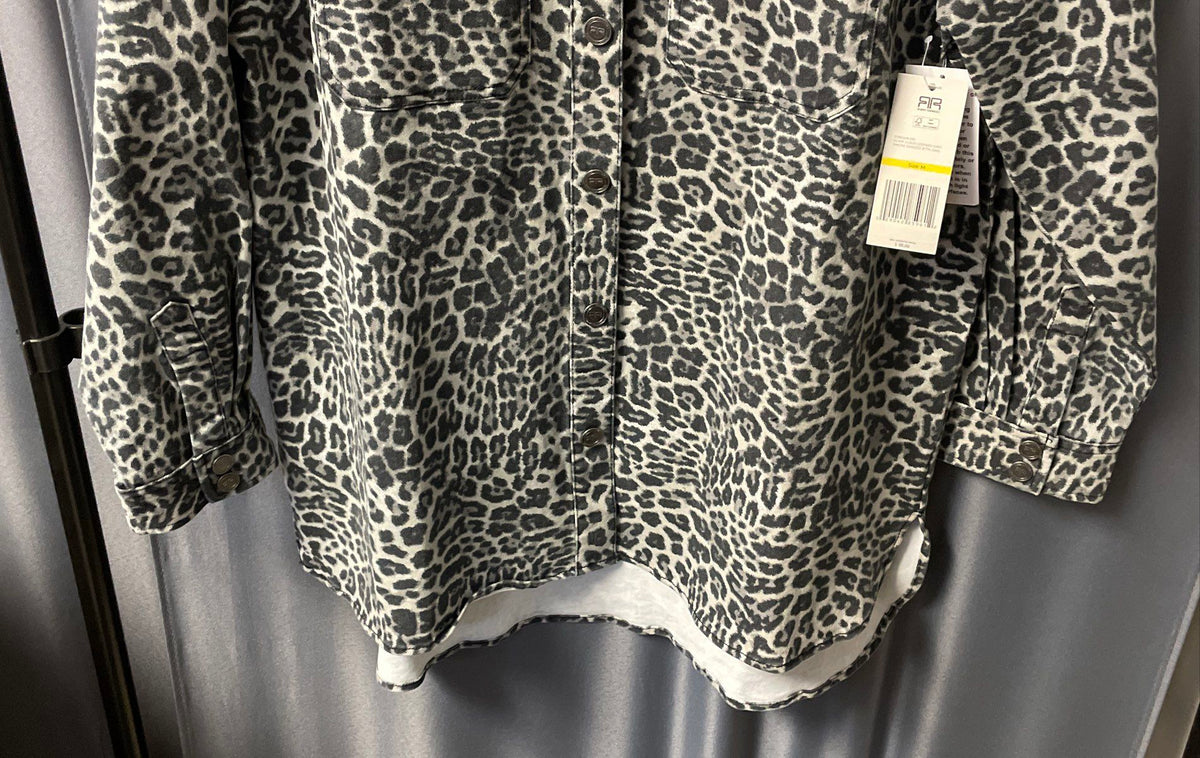 Robert Rodriguez Women's Simone Oversized Leopard Print Shirt Jacket NWT Sz M