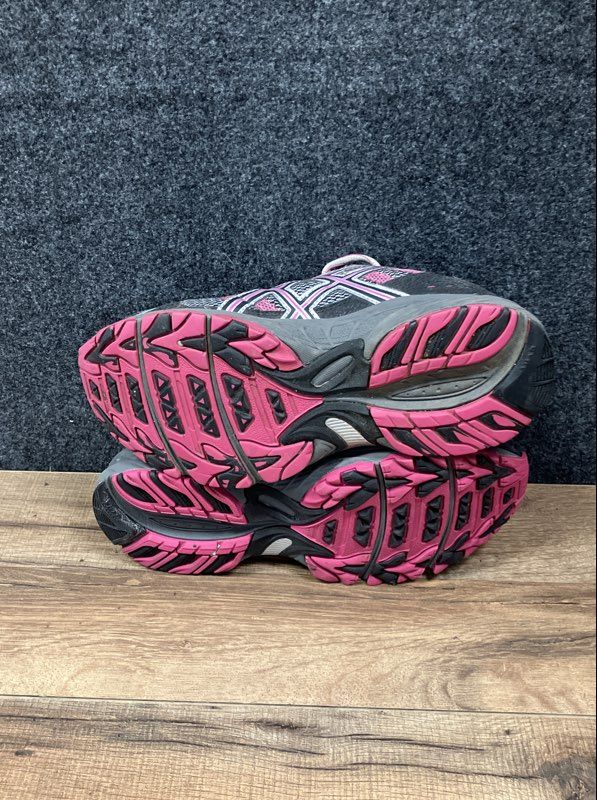 Asics Gel Venture 4 Grey Pink Black Women's Trail Running Shoes Size 8