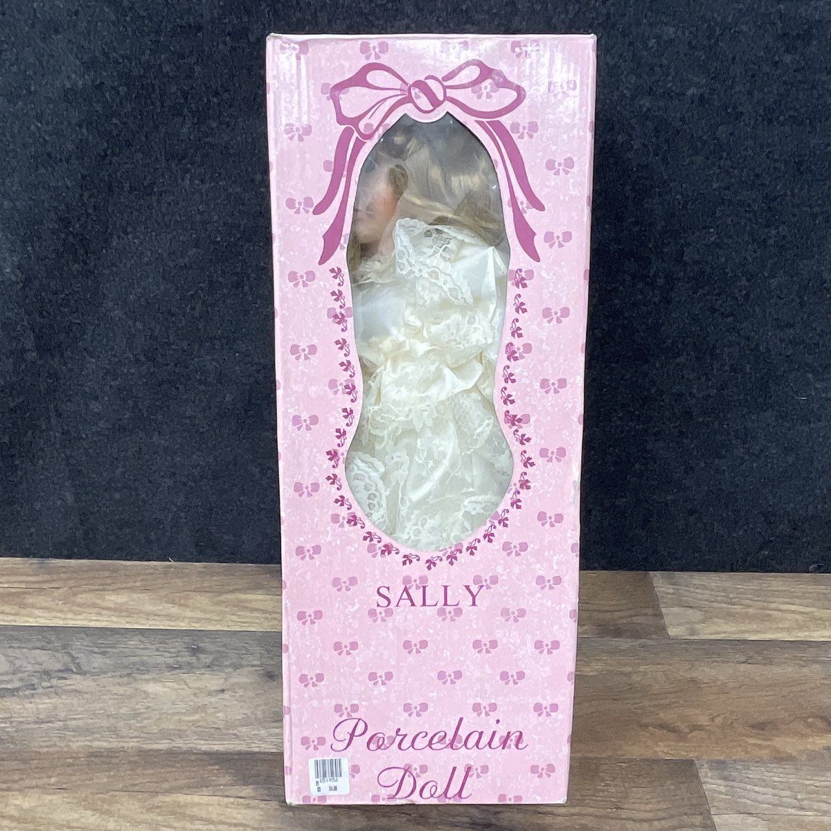 Vintage Sally Porcelain Doll 18" Great Western Trading Blonde Hair Ivory Dress