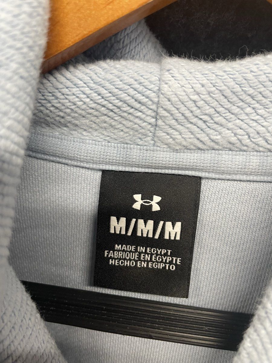 Under Armour Men's Light Blue Textured Knit Pullover Hoodie Sz M
