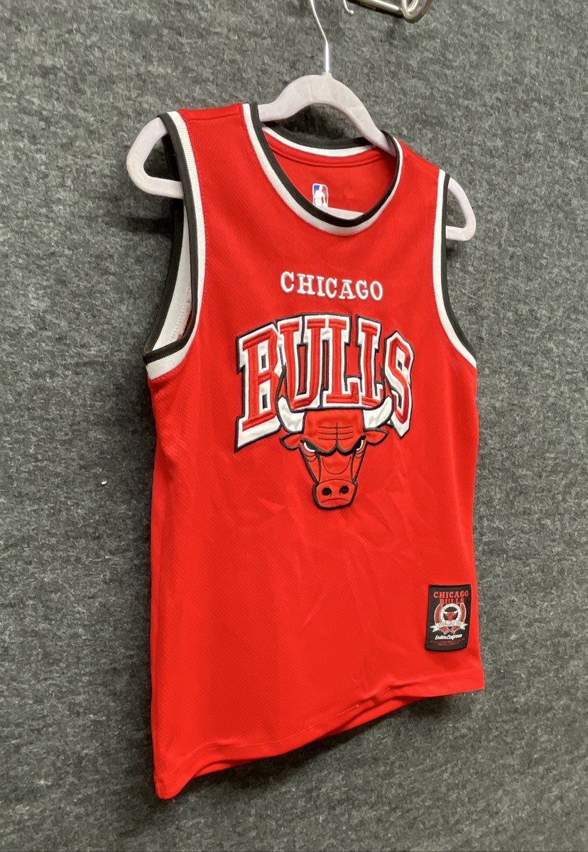 NBA Chicago Bulls Basketball Jersey Red Mesh Replica Sleeveless Fan Gear