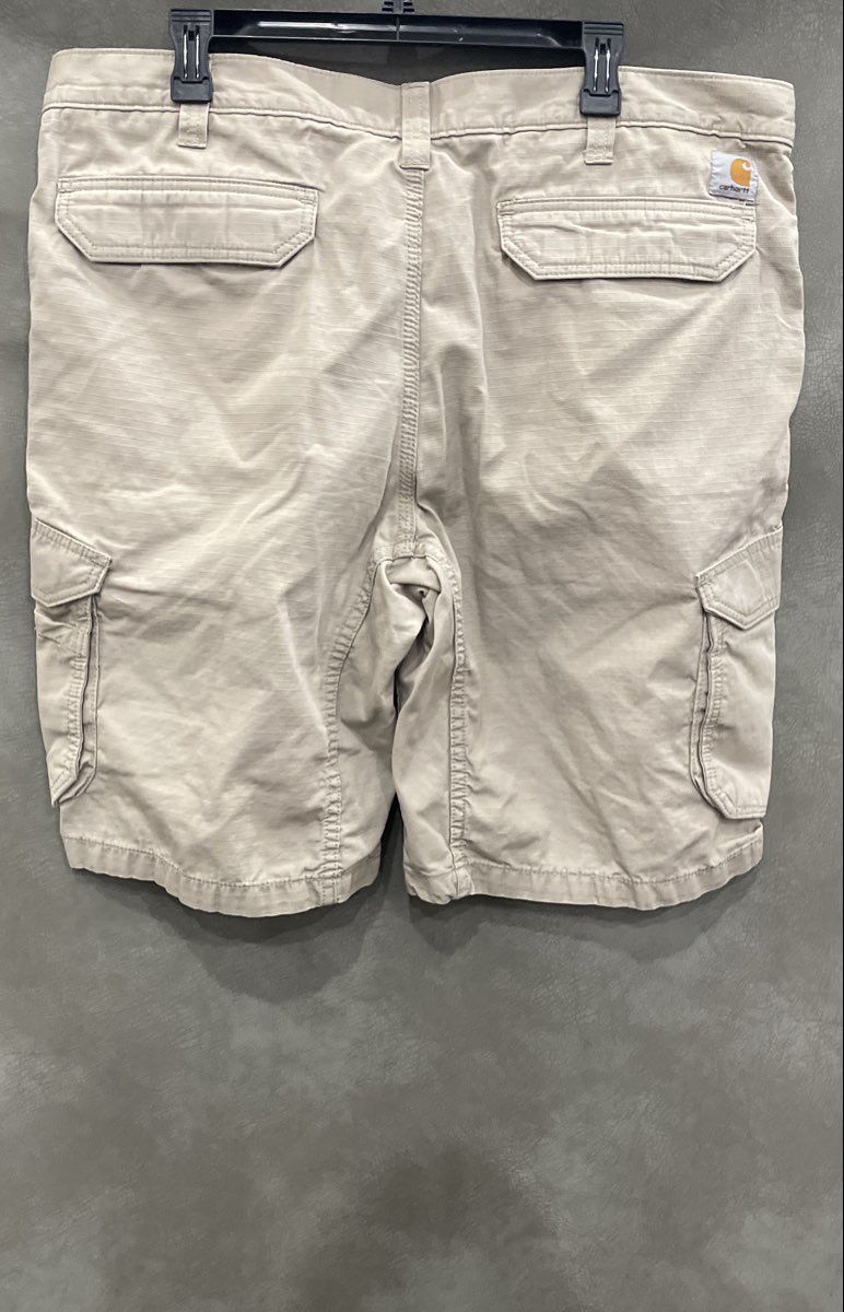 Carhartt Men's Tan Relaxed Fit Cotton Ripstop Cargo Utility Shorts Size 40