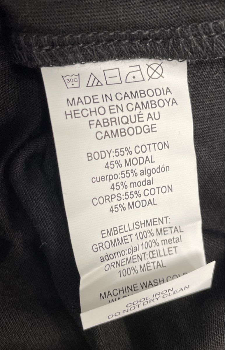 Michael Kors Women's Black Grommet Sleeve Cotton Modal T-Shirt Sz M NWT