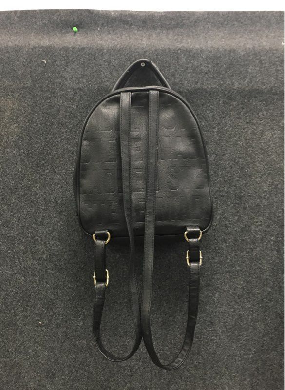 Steve Madden Pebbled Faux Leather Embossed Logo Mini Backpack Gold Hardware