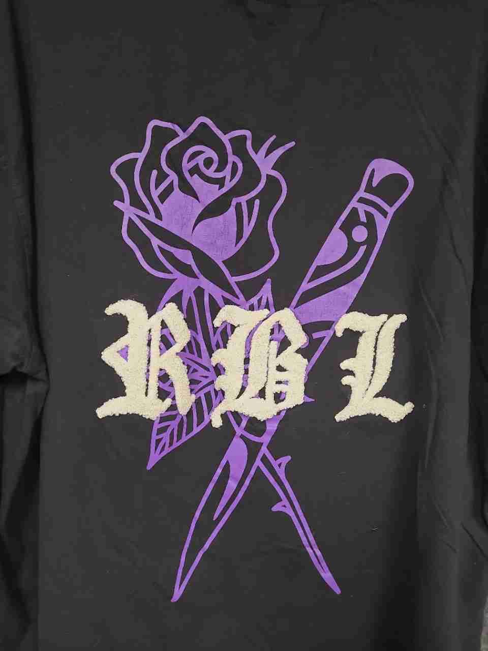 Rebel Minds Born Rebel Tiger Dagger Graphic Streetwear T-Shirt Black Sz 2XL