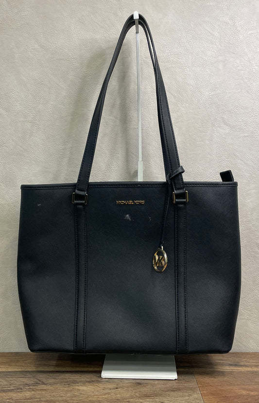 Michael Kors Black Saffiano Leather Tote Bag Gold Hardware Medium