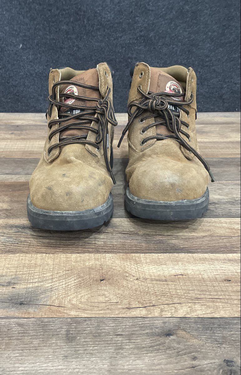 Brahma Steel Toe Waterproof Wheat Tan Leather Work Boots Men's Size 11