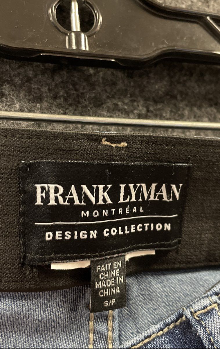 Frank Lyman Women's Blue High Rise Skinny Jeans Montreal Design Collection Sz S
