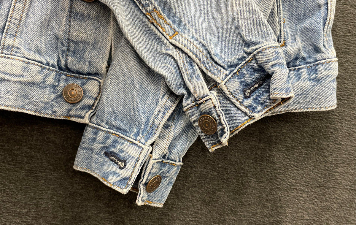 Polo Ralph Lauren Kids Light Wash Blue Cotton Denim Trucker Jacket Sz M (8-10)