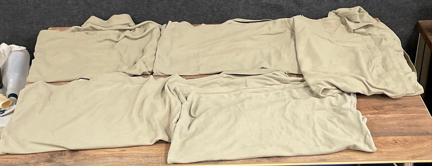 5.11 Tactical Men's Short Sleeve Polo Shirts Lot of 5 Tan Khaki Size M