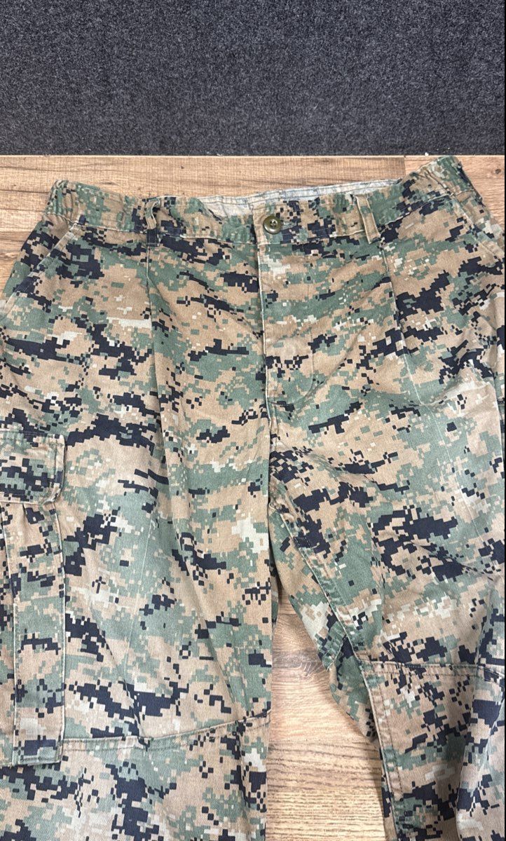 USMC Men's MARPAT Woodland Digital Camo MCCUU Combat Trousers Sz Large Regular