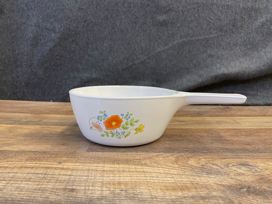 Vintage Corning Ware Floral Bouquet P-82-B 750mL Grab-It Saucepan Bowl