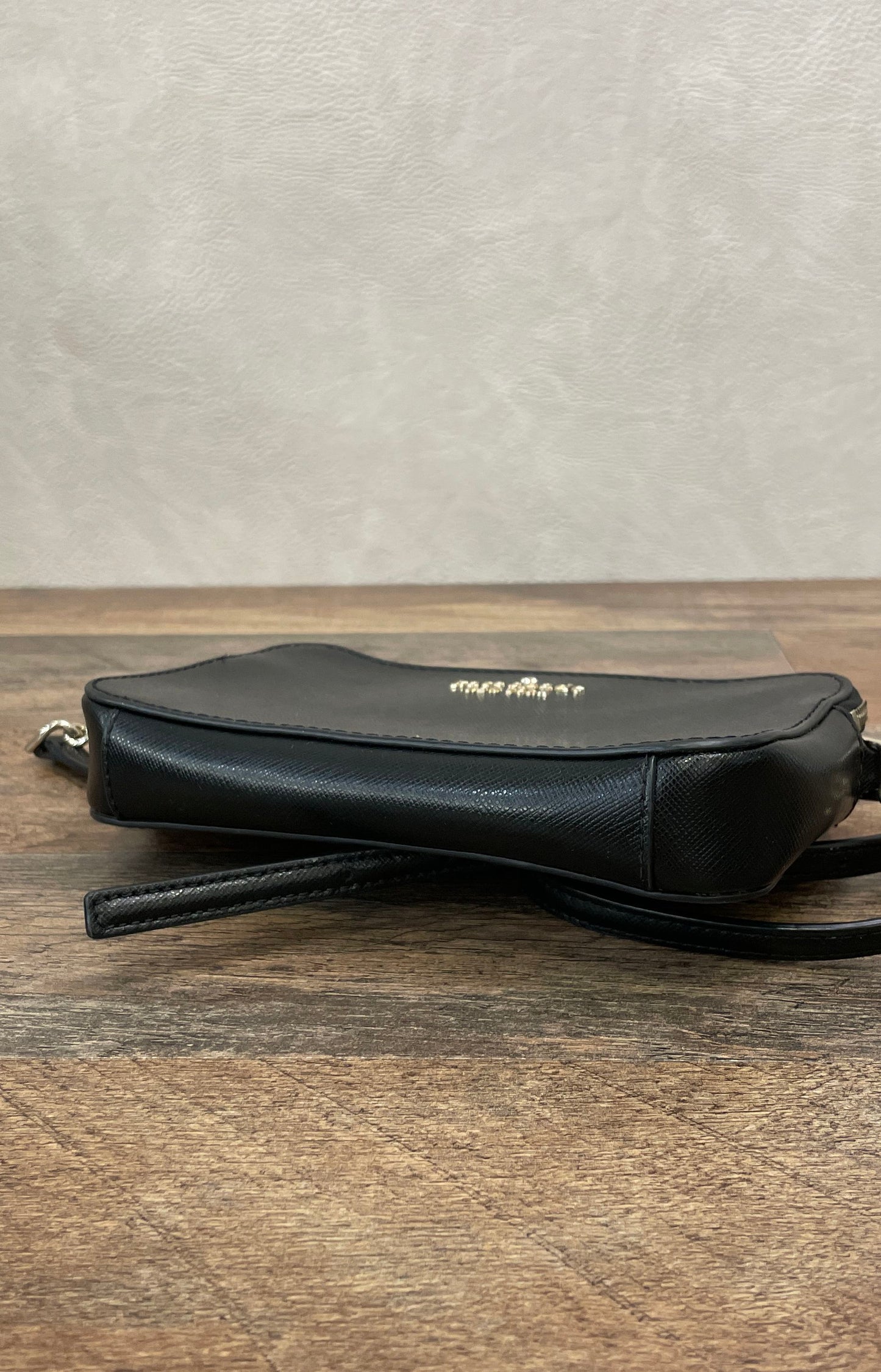 Kate Spade Black Saffiano Leather Camera Crossbody Bag Gold Hardware