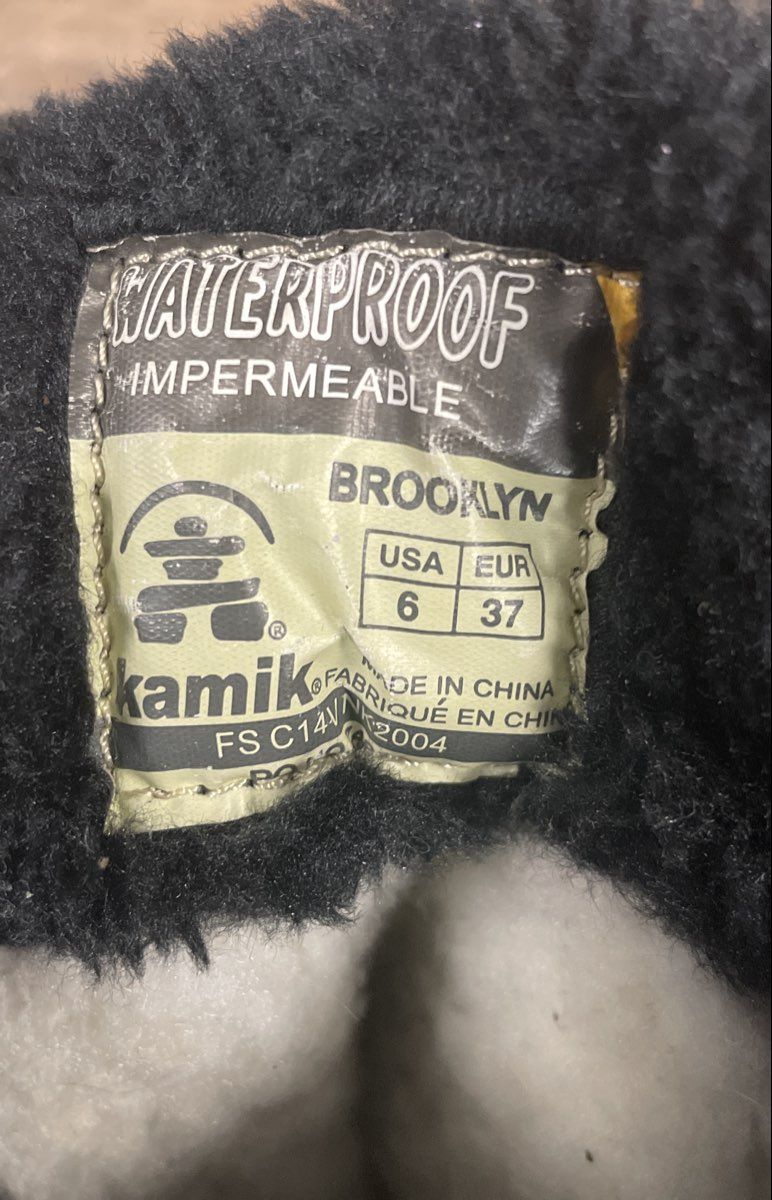 Kamik Brooklyn Grey Waterproof Women's Cold Weather Snow Boots Size 6