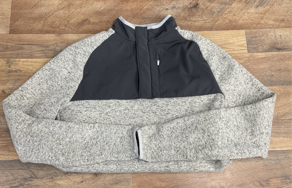 C9 Champion Men's Colorblock Fleece Pullover Gray Mock Neck Sz M