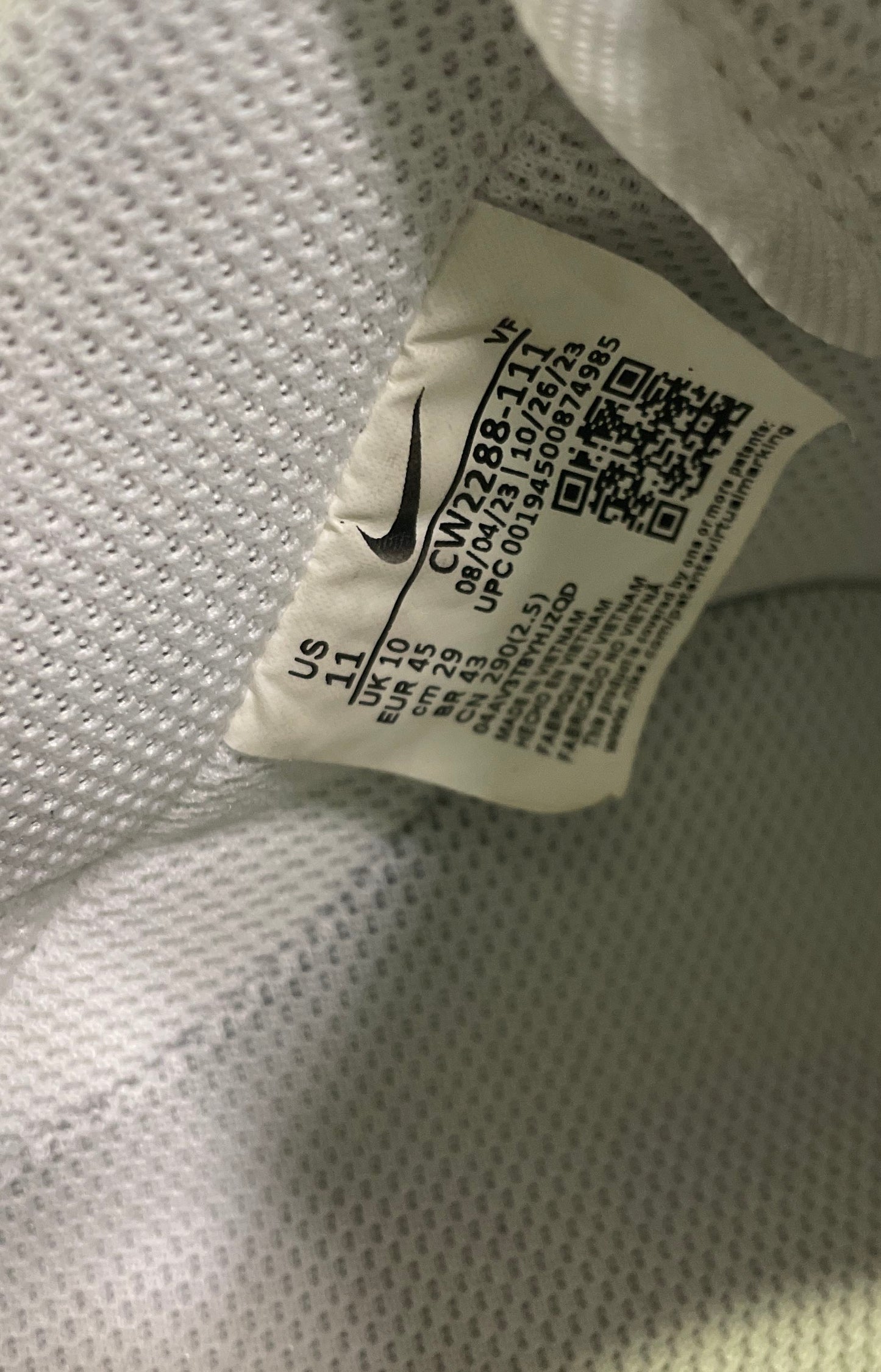Nike Air Force 1 '07 Low Triple White Men's Sneakers Size 11