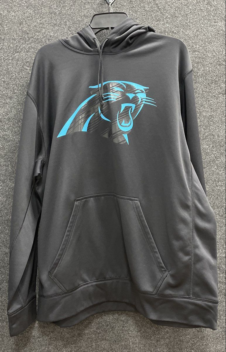 Nike Men's Carolina Panthers NFL Therma-FIT Pullover Hoodie Black Sz XXL