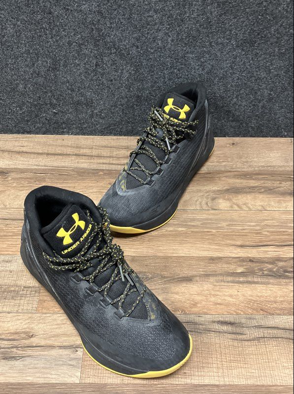 Under Armour Curry 3 SC Camo Black Taxi Basketball Shoes Men's Size 10
