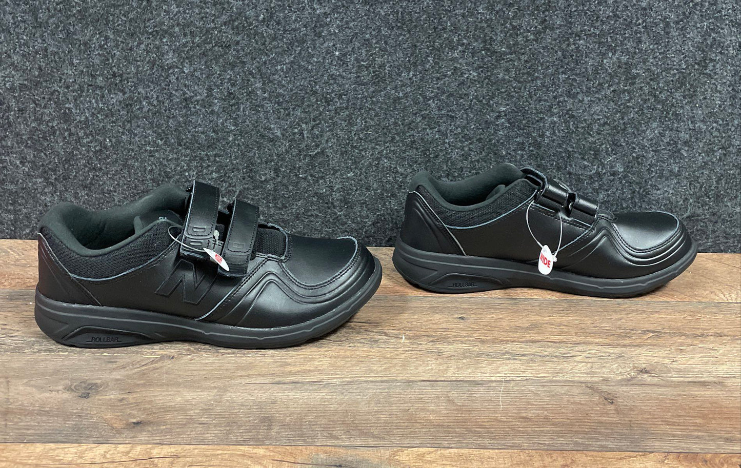 New Balance 813 Black Leather Velcro Walking Shoes Women's Size 9.5 D Wide