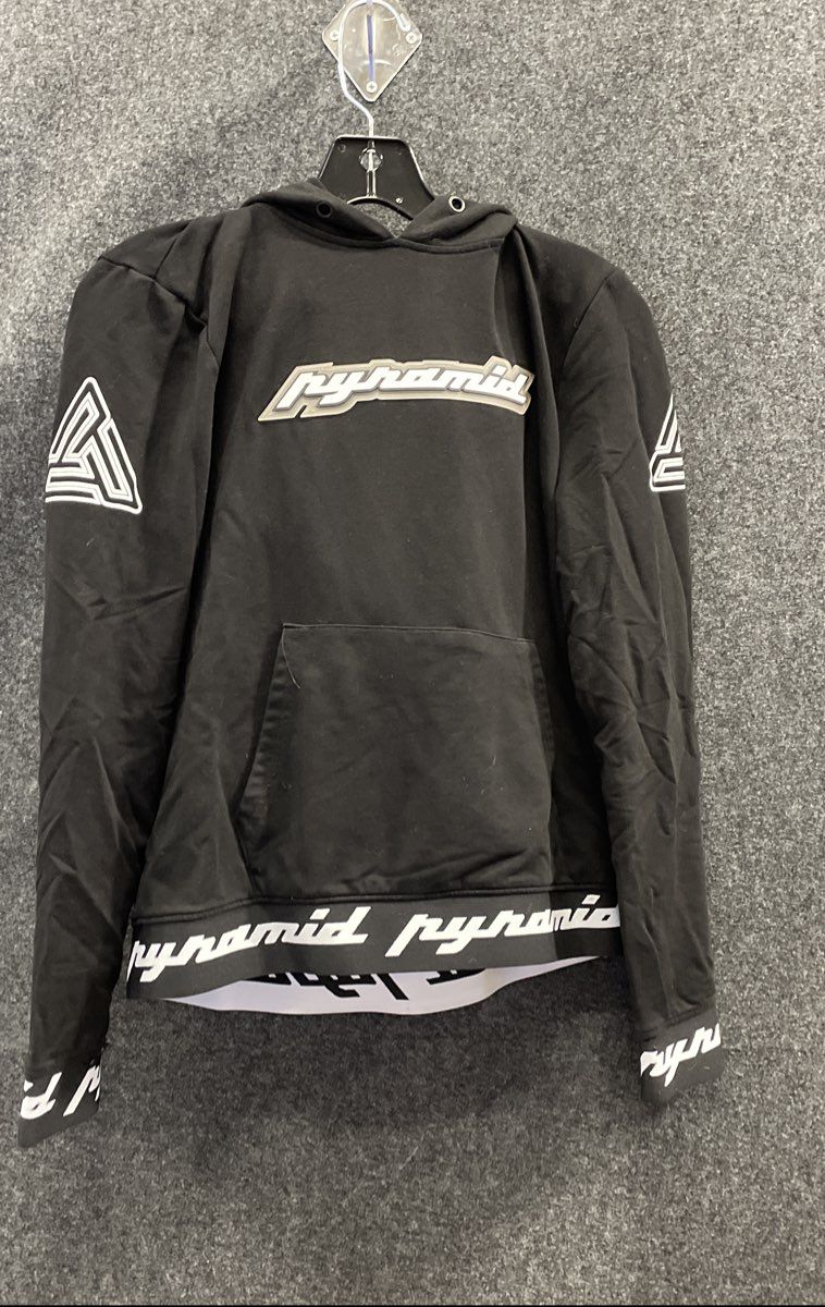 Black Pyramid Youth Black Hoodie Logo Graphic Pullover Sz Medium