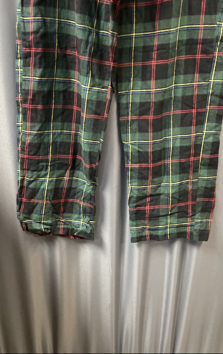 Lauren Ralph Lauren Women's Green Plaid Cotton Pajama Set Crest Sz S