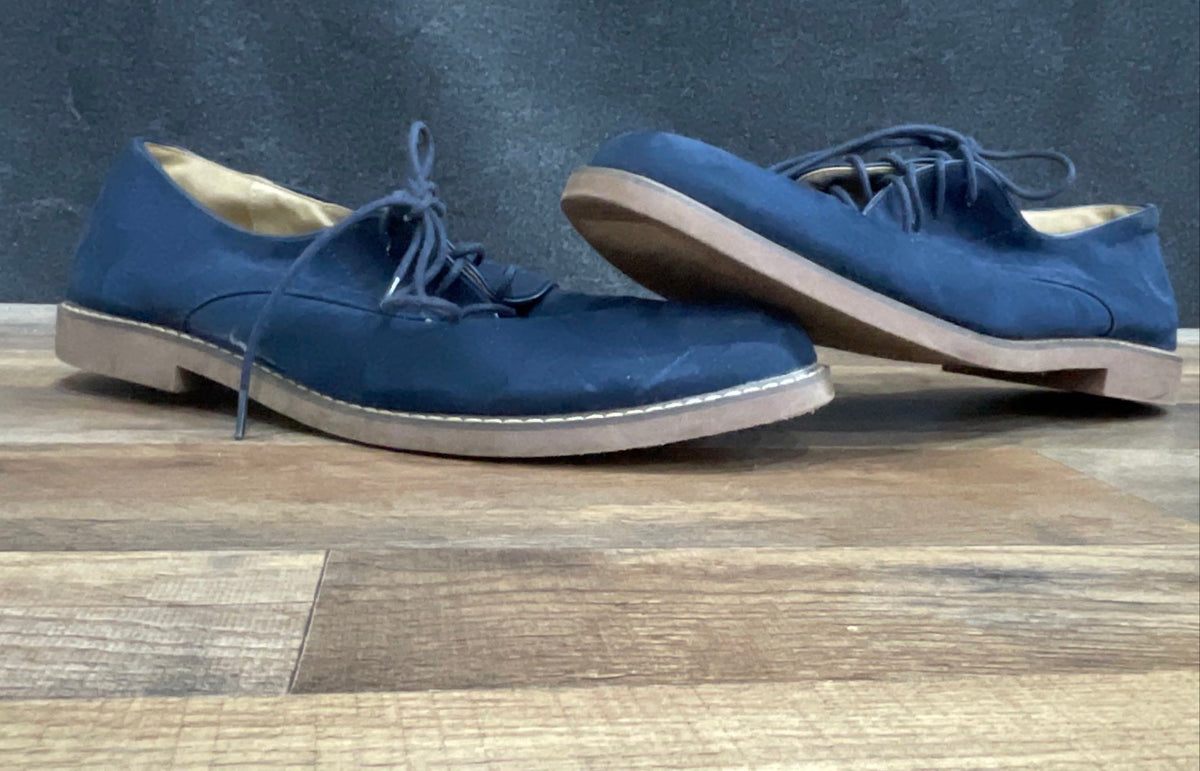 Old Navy Navy Blue Faux Suede Lace-Up Oxford Dress Shoes Men's Size 12