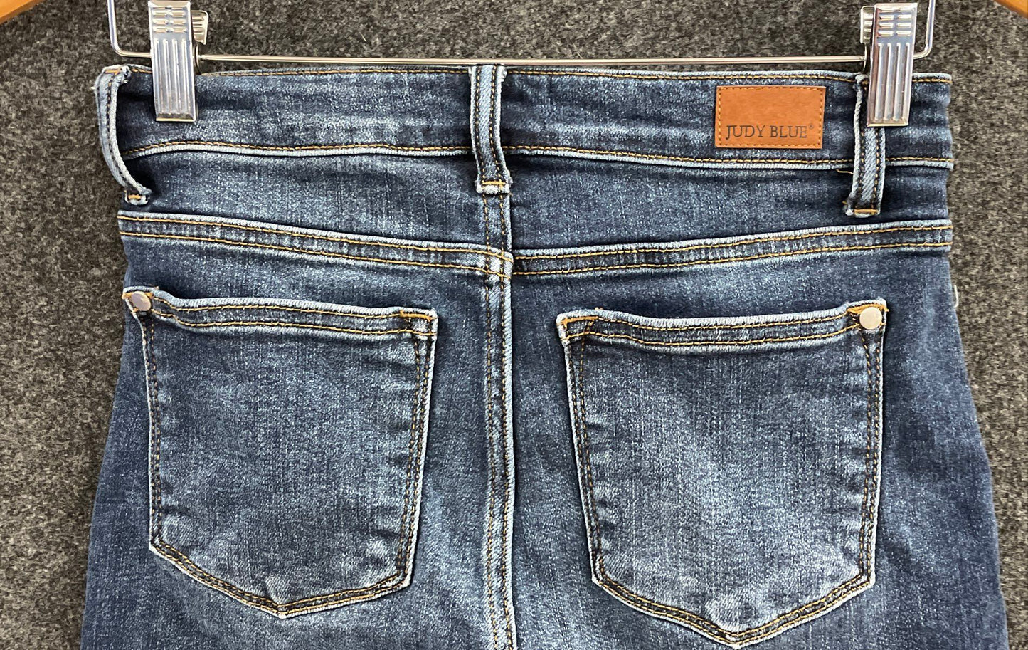Judy Blue Women's Dark Wash Faded Denim Shorts Style JB15222DK Sz S