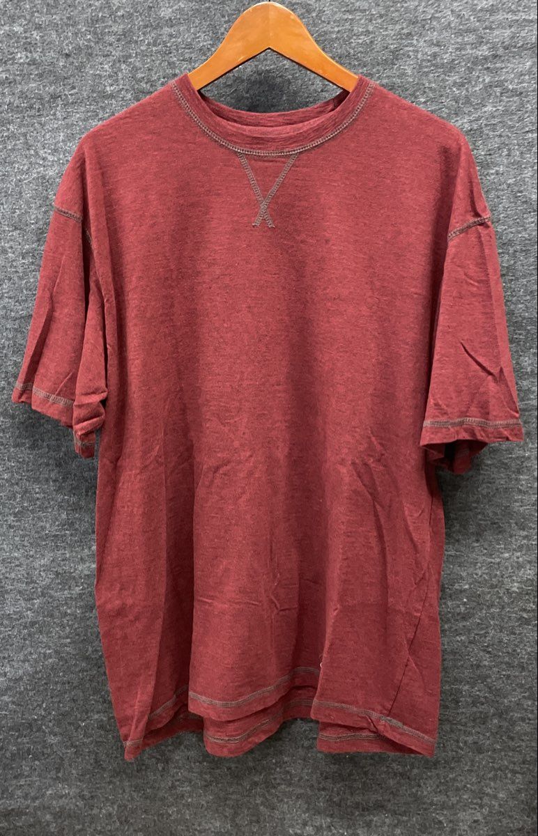 Red Head Men's Red Heathered V-Stitch Contrast Stitch T-Shirt Size XL