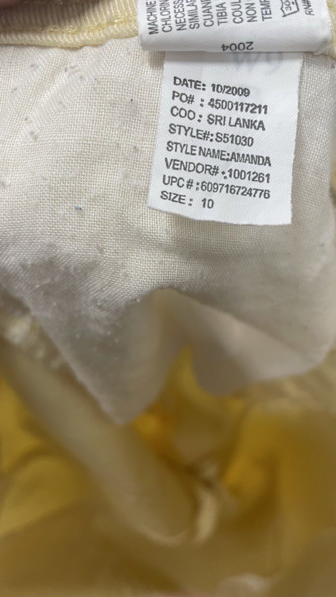 Gloria Vanderbilt Women's Amanda Pants Pale Yellow High Rise Stretch Sz 10