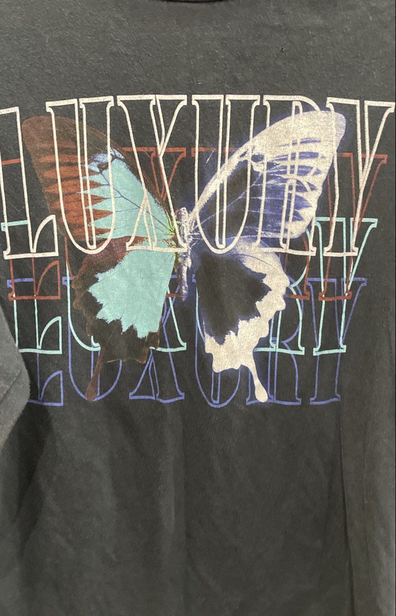 Skin & Bones Men's Navy Blue Long Sleeve Luxury Butterfly Outsider Shirt Sz L