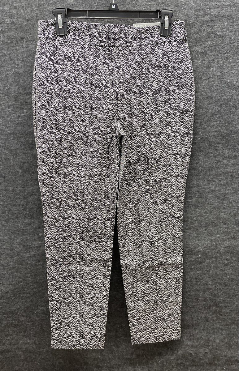 Talbots Women's Chatham Ankle Pants Black White Speckled Slim Petite 6P NWT