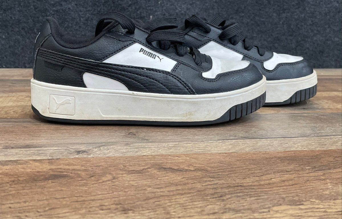Puma Caven 2.0 Black White Kids Lifestyle Sneakers Size 2C