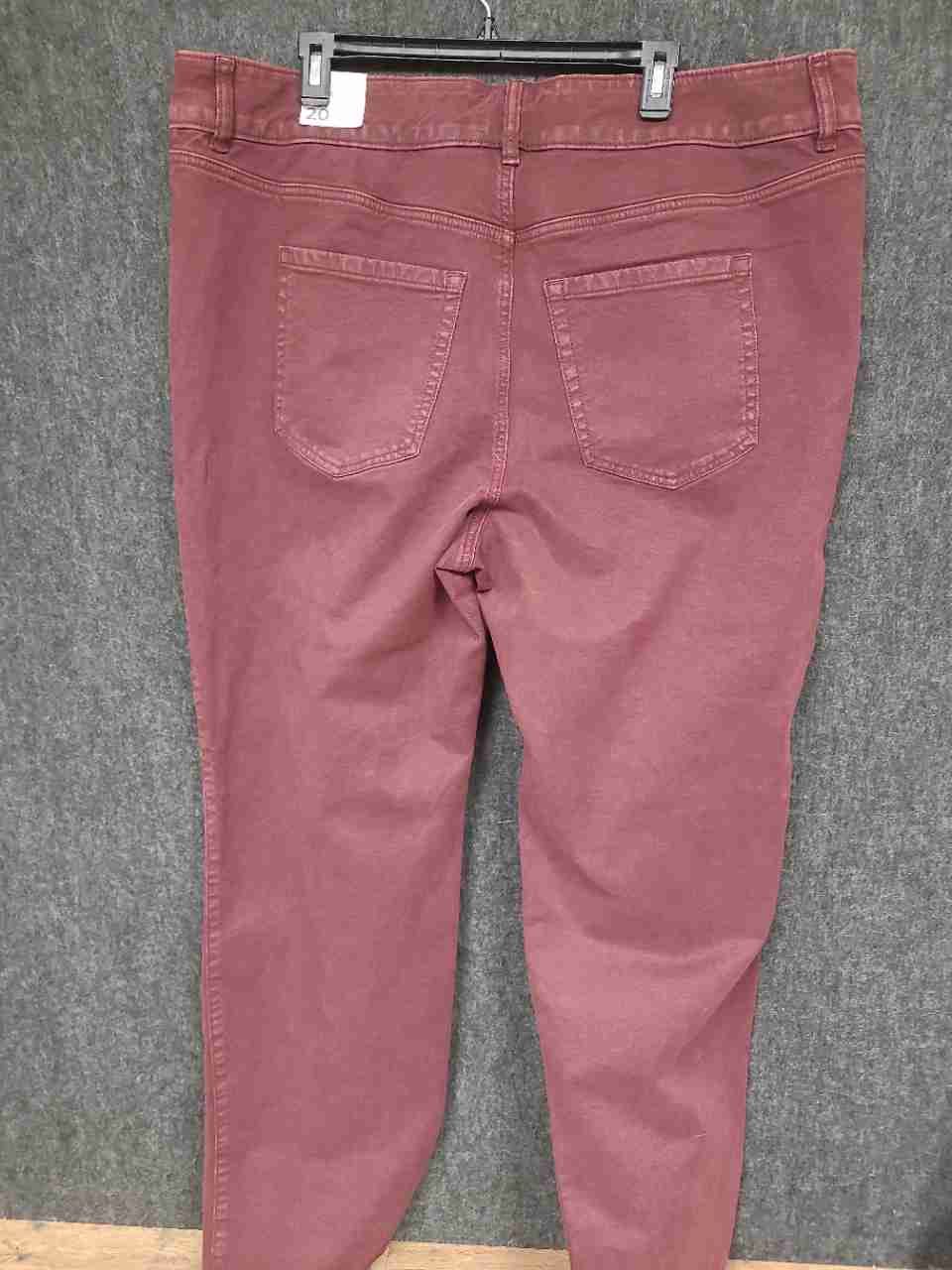 Lane Bryant Women's Burgundy Five-Pocket Straight Leg Pants NWT Size 20