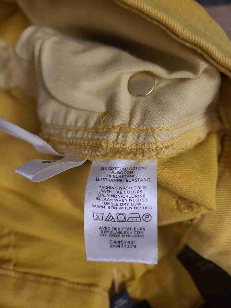Ann Taylor Women's Yellow The Skinny Mid Rise Raw Hem Jeans Sz 12 NWT