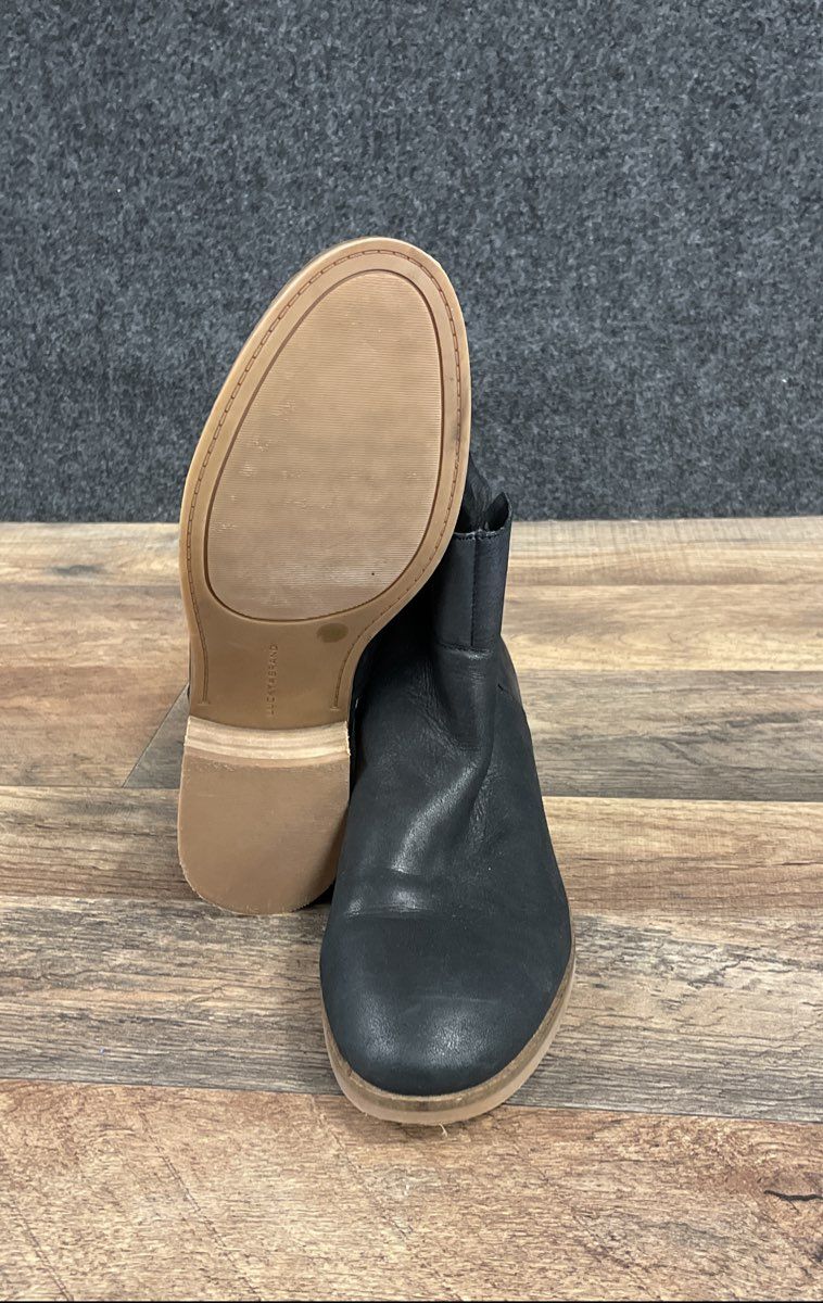 Lucky Brand Prenma Black Leather Ankle Boots Size 9