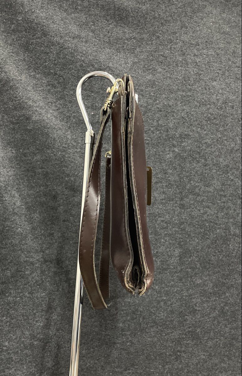 Vintage Brown Leather Slim Briefcase Attache Bag Large Portfolio Case