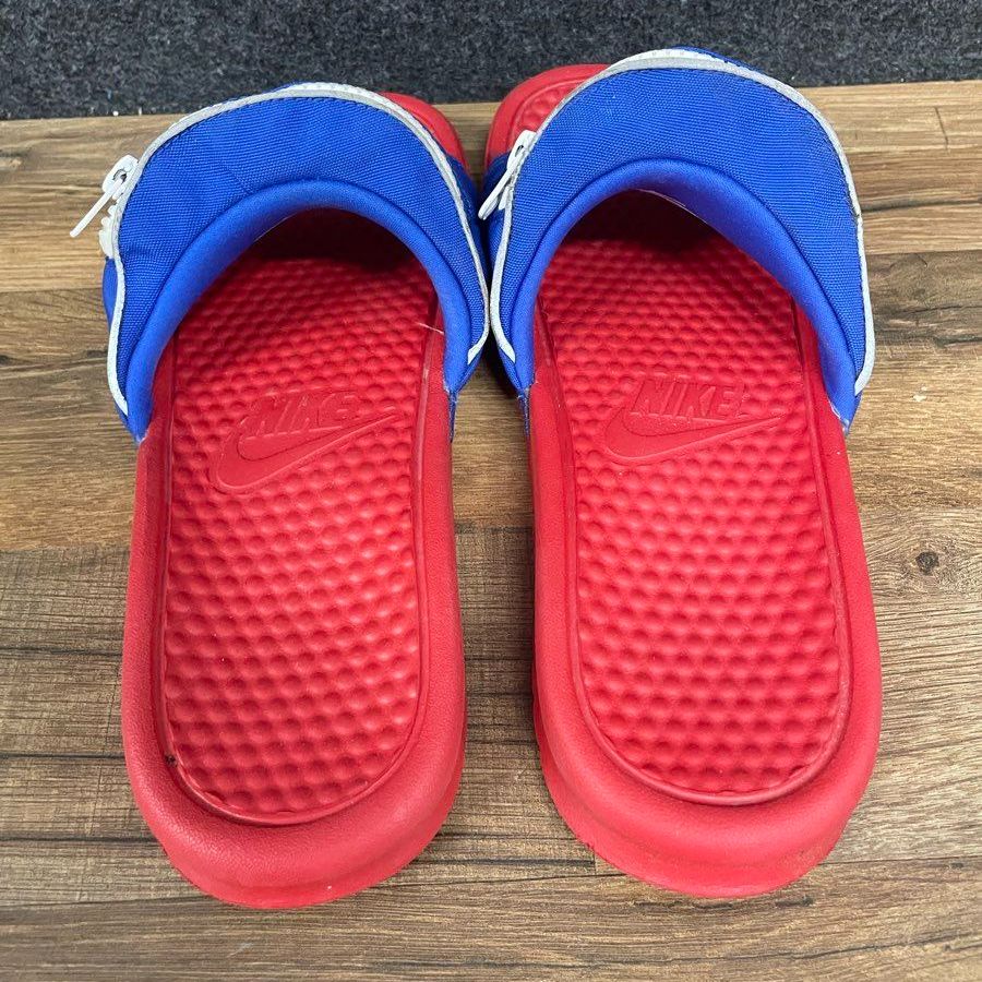 Nike Benassi JDI Fanny Pack Slides Red Blue White AO1037-601 Men's Size 7