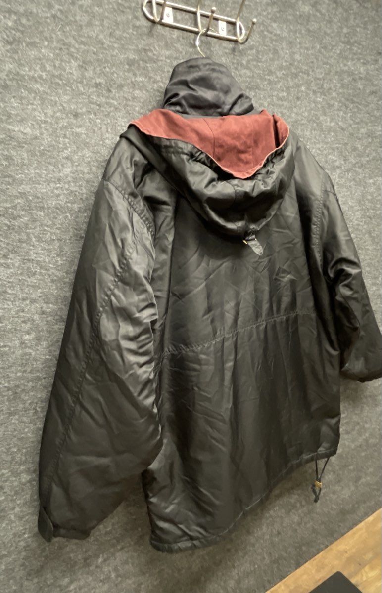 Vintage 90s Coleman Men's Black Anorak Half Zip Hooded Pullover Jacket