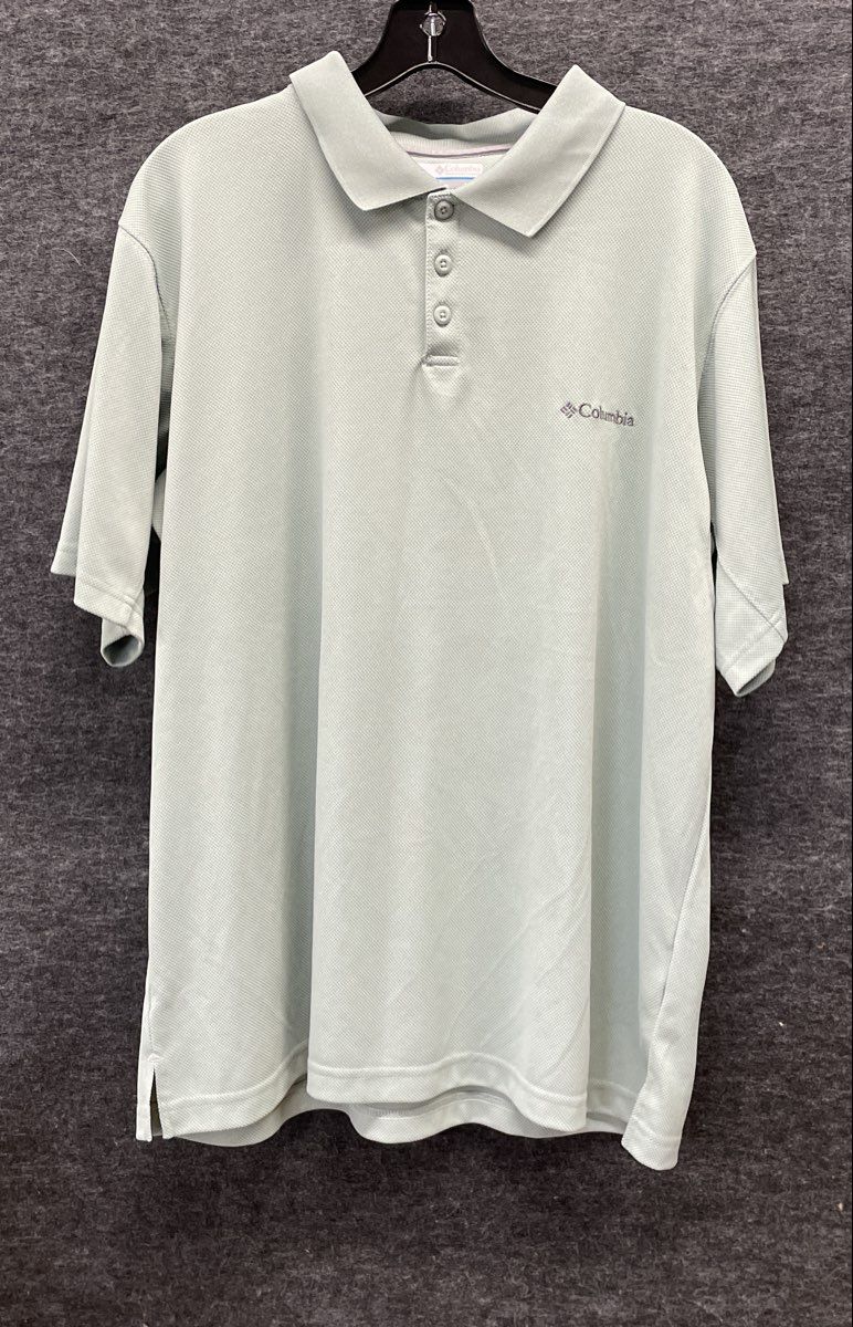 Columbia Men's Utility Short Sleeve Polo Shirt Lot of 2 Blue Green Sz XL