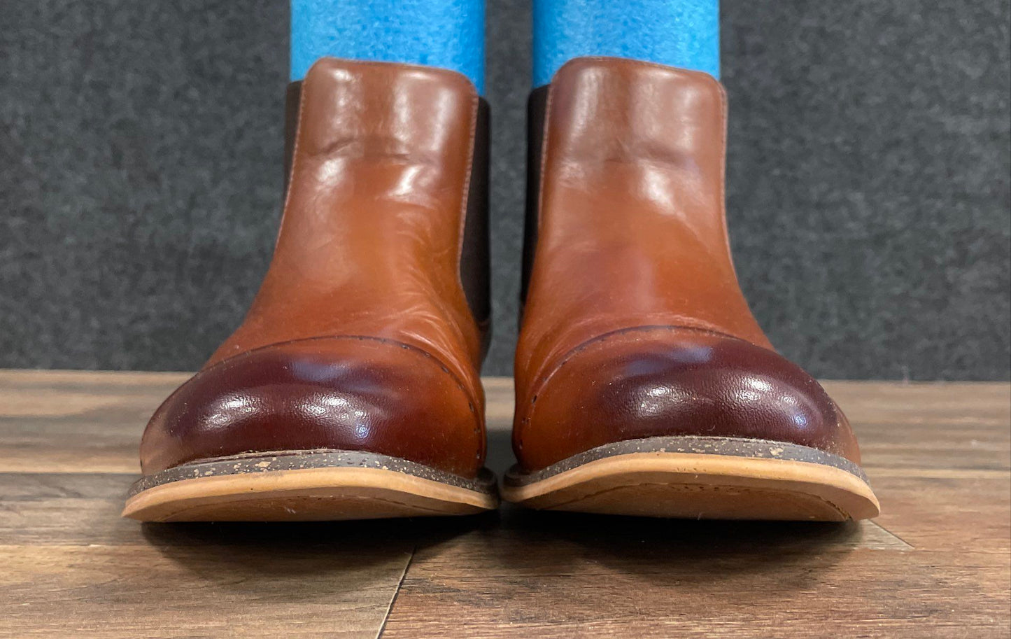 Stacy Adams Redzone Cognac Cap Toe Brogue Chelsea Boot Men's Size 11 M